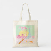 Parijs, Frankrijk, Reiskunst, Preppy, Pastel, Groe Tote Bag (Achterkant)