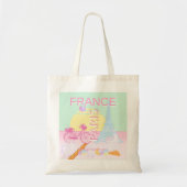 Parijs, Frankrijk, Reiskunst, Preppy, Pastel, Groe Tote Bag (Voorkant)