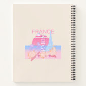 Parijs, Frankrijk, Reiskunst, Preppy, Pastel Notitieboek (Achterkant)