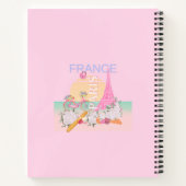 Parijs, Frankrijk, Reiskunst, Preppy, Pastel, Roze Notitieboek (Achterkant)