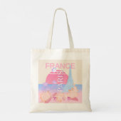 Parijs, Frankrijk, Reiskunst, Preppy, Pastel Tote Bag (Achterkant)