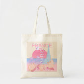 Parijs, Frankrijk, Reiskunst, Preppy, Pastel Tote Bag (Voorkant)