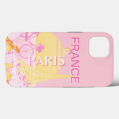Parijs, Frankrijk, Reiskunst, Preppy, Roze Case-Mate iPhone Case (Achterkant (horizontaal))