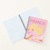 Parijs, Frankrijk, Reiskunst, Preppy, Roze Notitieboek (Binnen)