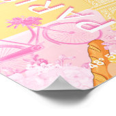 Parijs, Frankrijk, Reiskunst, Preppy, Roze Poster (Hoek)