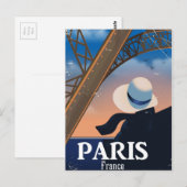 Parijs Frankrijk Reisposter Eiffeltoren Briefkaart (Voorkant / Achterkant)