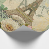 Parijs Frankrijk Reizen  Antiek kunstschilderkunst Cadeaupapier (Hoek)