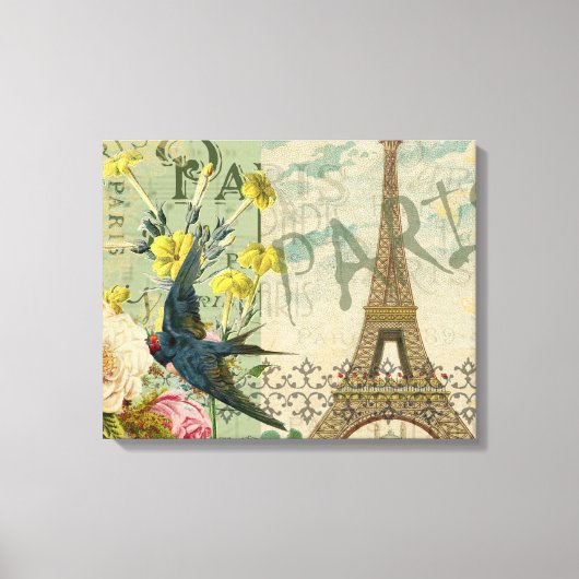 Parijs Frankrijk Reizen  Antiek kunstschilderkunst Canvas Afdruk (Voorkant)