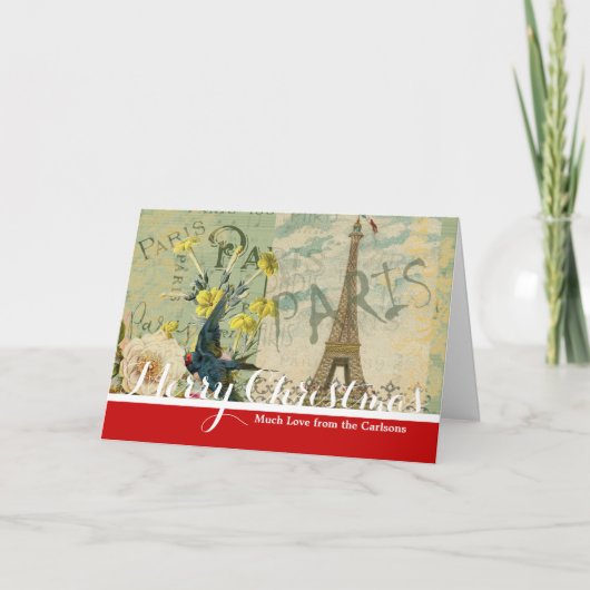 Parijs Frankrijk Reizen  Antiek kunstschilderkunst Feestdagen Kaart (Voorkant)