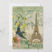 Parijs Frankrijk Reizen  Antiek kunstschilderkunst Kaart (Achterkant)