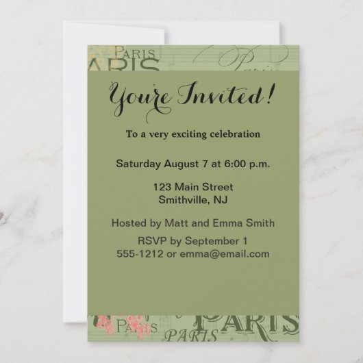 Parijs Frankrijk Reizen  Antiek kunstschilderkunst Kaart (Voorkant)