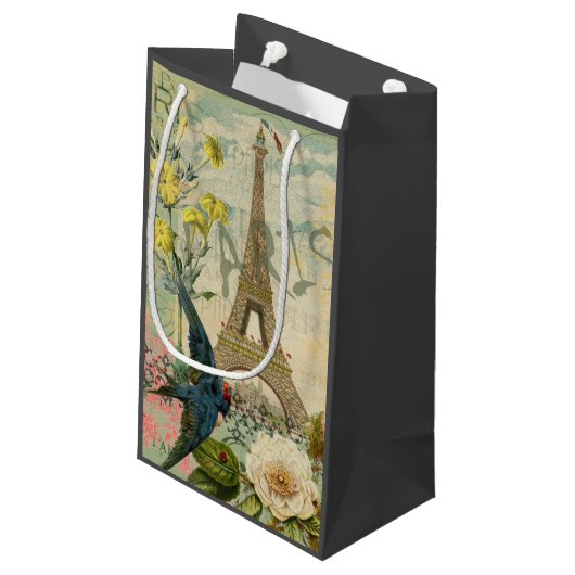 Parijs Frankrijk Reizen  Antiek kunstschilderkunst Klein Cadeauzakje (Achterkant Gekanteld)