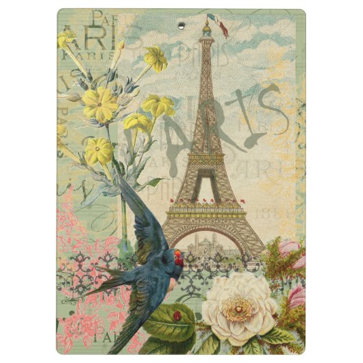 Parijs Frankrijk Reizen  Antiek kunstschilderkunst Klembord (Achterkant)