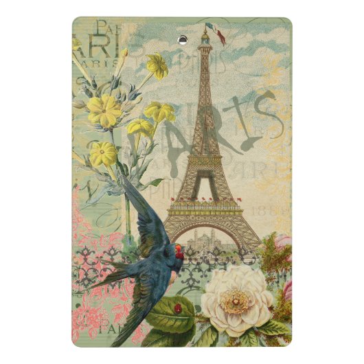 Parijs Frankrijk Reizen  Antiek kunstschilderkunst Mini Klembord (Achterkant)