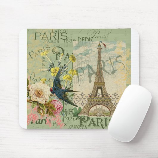 Parijs Frankrijk Reizen Antiek kunstschilderkunst Muismat (Met muis)