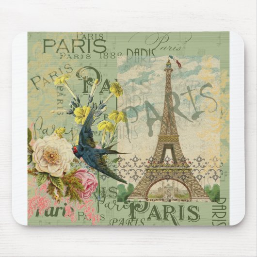 Parijs Frankrijk Reizen  Antiek kunstschilderkunst Muismat (Voorkant)