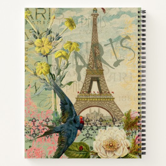 Parijs Frankrijk Reizen  Antiek kunstschilderkunst Notitieboek (Achterkant)