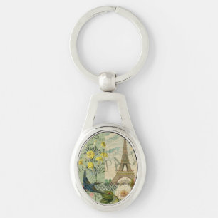 Parijs Frankrijk Reizen  Antiek kunstschilderkunst Sleutelhanger