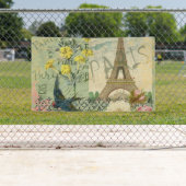 Parijs Frankrijk Reizen  Antiek kunstschilderkunst Spandoek (Insitu)