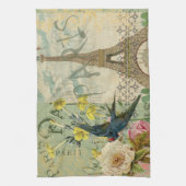 Parijs Frankrijk Reizen Antiek kunstschilderkunst Theedoek (Verticaal)