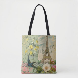 Parijs Frankrijk Reizen Antiek kunstschilderkunst Tote Bag
