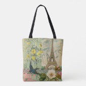 Parijs Frankrijk Reizen Antiek kunstschilderkunst Tote Bag (Achterkant)