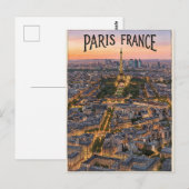 Parijs Frankrijk Reizen Briefkaart (Voorkant / Achterkant)