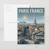 Parijs Frankrijk Reizen Briefkaart (Voorkant / Achterkant)
