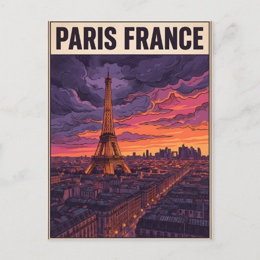 Parijs Frankrijk Reizen Briefkaart (Voorkant)
