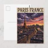 Parijs Frankrijk Reizen Briefkaart (Voorkant / Achterkant)