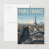 Parijs Frankrijk Reizen Briefkaart (Voorkant / Achterkant)