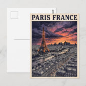 Parijs Frankrijk Reizen  Briefkaart (Voorkant / Achterkant)