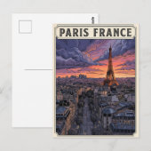 Parijs Frankrijk Reizen Briefkaart (Voorkant / Achterkant)