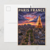 Parijs Frankrijk Reizen Briefkaart (Voorkant / Achterkant)