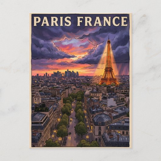 Parijs Frankrijk Reizen Briefkaart (Voorkant)