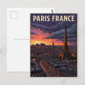 Parijs Frankrijk Reizen Briefkaart (Voorkant / Achterkant)