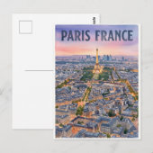 Parijs Frankrijk Reizen Briefkaart (Voorkant / Achterkant)