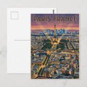 Parijs Frankrijk Reizen Briefkaart (Voorkant / Achterkant)
