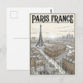 Parijs Frankrijk Reizen Briefkaart (Voorkant / Achterkant)