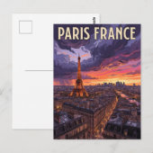 Parijs Frankrijk Reizen Briefkaart (Voorkant / Achterkant)