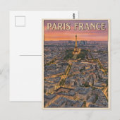 Parijs Frankrijk Reizen Briefkaart (Voorkant / Achterkant)
