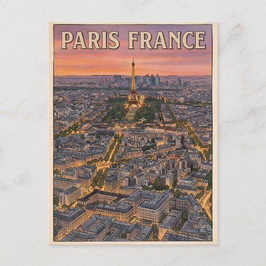 Parijs Frankrijk Reizen Briefkaart (Voorkant)