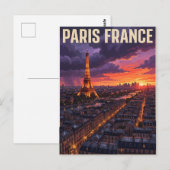 Parijs Frankrijk Reizen Briefkaart (Voorkant / Achterkant)