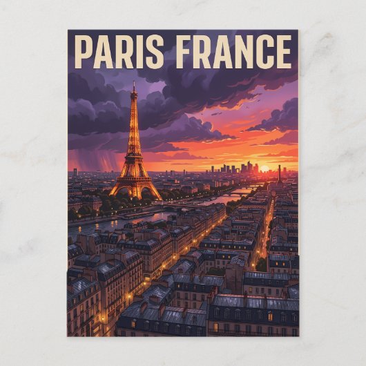 Parijs Frankrijk Reizen Briefkaart (Voorkant)