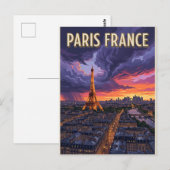 Parijs Frankrijk Reizen Briefkaart (Voorkant / Achterkant)