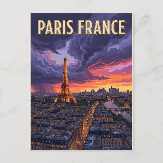 Parijs Frankrijk Reizen Briefkaart (Voorkant)