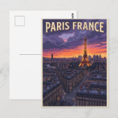 Parijs Frankrijk Reizen Briefkaart (Voorkant / Achterkant)