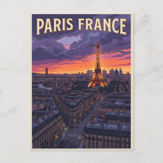 Parijs Frankrijk Reizen Briefkaart (Voorkant)