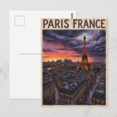 Parijs Frankrijk Reizen Briefkaart (Voorkant / Achterkant)