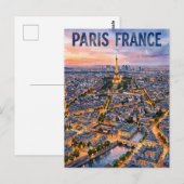 Parijs Frankrijk Reizen Briefkaart (Voorkant / Achterkant)